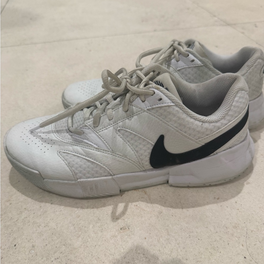 White and Black Athletic Sneakers